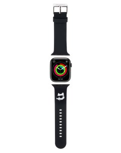 Ремешок для Apple Watch 42 44 45 49 mm NFT Choupette черный Karl lagerfeld