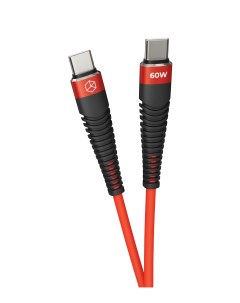 Кабель K16 USB C USB C 3 0А 1м Красный Breaking