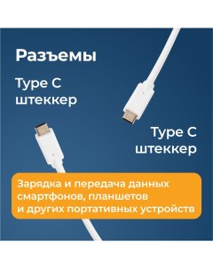 Кабель USB Type C USB Type C FL C U31 CM CM 1M 1 м белый Filum