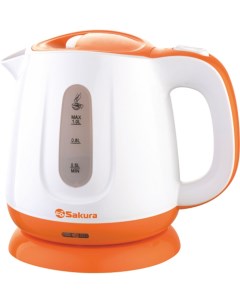 Чайник электрический SA 2347AW 1 л белый оранжевый Sakura