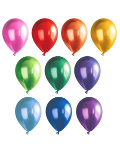 Набор воздушных шаров 10 штук 25 см цвет ассорти металлик BLS 25 Boomzee