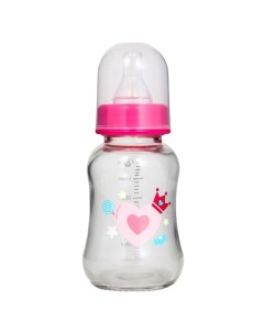 Бутылочка для кормления стекло 150 мл Зайка Полли стандартное горло срдний поток Mum&baby