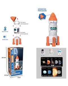 Игровой набор SPACE TEAM II ракета в компл 3 космонавта 1toy