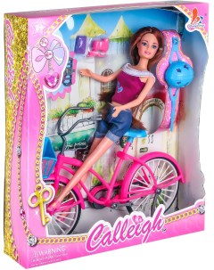 Кукла с велосипедом 29 см 66136 Seven planets