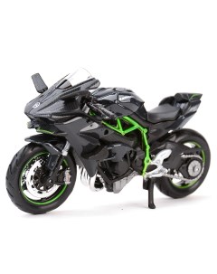 Мотоцикл в масштабе 1 18 Kawasaki Ninja Н2 R 1 18 черный зеленый 39300 Maisto