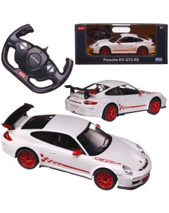 Машина р у 1 14 Porsche GT3 RS цвет белый светящиеся фары 42800W Rastar