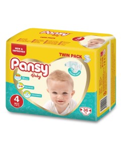 Подгузники Twin Maxi размер 4 7 18 кг 36 шт Pansy baby