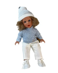 Кукла Джестито Сюрприз мальчик в белых брючках свитере и шапочке 38 см Lamagik