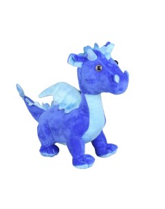 Мягкая игрушка Дракон синий 35см Nobrand
