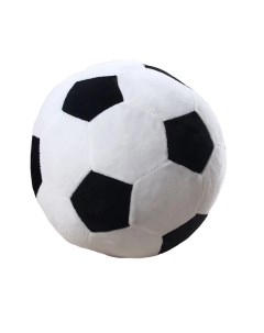 Мягкая игрушка антистресс плюшевый футбольный мяч цвет белый черный Nobrand