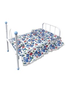 Кроватка для кукол Енотики 44х26х33 см металл текстиль M1263 12A Наша игрушка