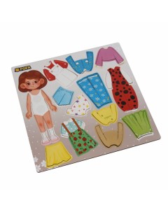 Развивающая игра Кукла одевашка Катя на липучках 13 элементов ST0201 Fofa