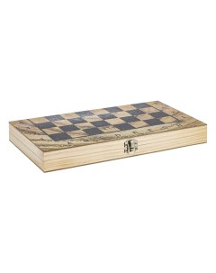 Шахматы шашки нарды 3 в 1 деревянные 796262 34x17x4 см Remecoclub
