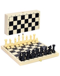 Шахматы гроссмейстерские пластмасса с малой деревянной доской Классика 400 200 60 Объедовская фабрика игрушки