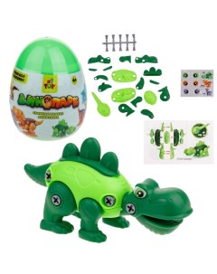 Конструктор Динопарк Яйцо с динозавром зеленый 1toy