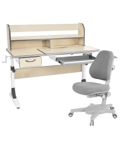 Комплект парта Study 120 Lux клен серый с серым креслом Armata Anatomica