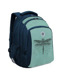 Рюкзак школьный с карманом для ноутбука 13 темно синий мятный RG 461 1 2 Grizzly