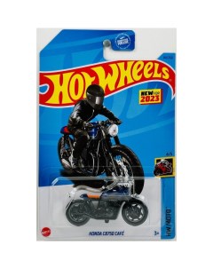 Машинка мотоцикл HKG49 металлическая HONDA CB750 CAF черный синий Hot wheels