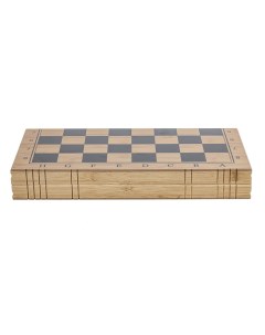 Шахматы шашки нарды 3 в 1 деревянные 782760 34x17x5 см Remecoclub