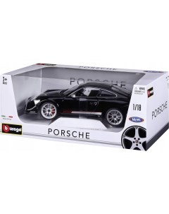 Машинка металлическая 1 18 PORCHE 911 GT3 RS 4 0 Black 18 11036 Bburago