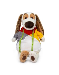 Мягкая игрушка Собака Бартоломей в разноцветной толстовке 27 см Bart27 046 Budi basa