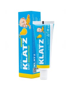 Зубная паста для детей BABY Большая груша без фтора 40 мл Klatz