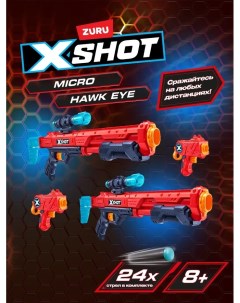 Бластер игрушечный Excel Double Hawk Eye 24 дротика 36278 X-shot