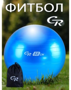 Мяч гимнастический фитбол для фитнеса диаметр 55 см ПВХ в сумке синий JB0210538 City ride