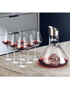 Графин декантер с комплектов бокалов набор для вина Nobrand