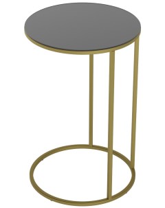 Стол придиванный Остин Glass Черная лакобель Золото Калифорния мебель