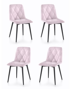 Комплект стульев для кухни Ричи 4шт черный розовый Decoline