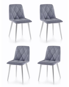 Комплект стульев для кухни Ричи 4шт хром серый Decoline