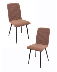 Комплект стульев для кухни Поло 2шт черный коричневый Decoline