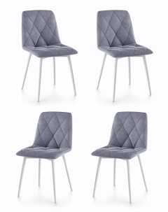 Комплект стульев для кухни Ричи 4шт белый серый Decoline