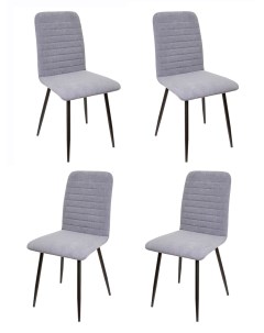 Комплект стульев для кухни Поло 4шт черный серый Decoline