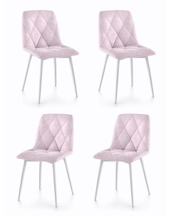 Комплект стульев для кухни Ричи 4шт белый розовый Decoline