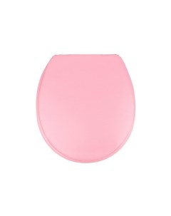 Сиденье для унитаза мягкое розовое ПВХ ободок 40х36 см отверстие 22х25 см Сантис