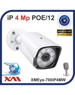 Камера видеонаблюдения 700IP4MW 2 8 уличная IP 1440P 4Mpx POE 12 Xmeye
