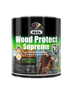 Пропитка для древесины Wood Protect Supreme белая 750 мл Dufa