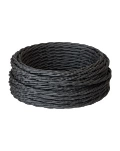 Силовой ретро кабель 3х1 5 черный длина бухты 100 Retro electro