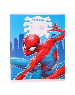 Тетрадь Человек паук 12 листов в линейку обложка бумага 10 шт Marvel