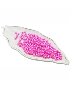 Бусины пластиковые диаметр 6мм цвет 40 ярко розовый 25гр пакет PP1004C40 Рукоделие