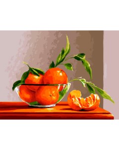 Картина по номерам на холсте Натюрморт с апельсином 1108 AS 30х40 см Белоснежка