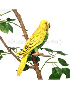 Мягкая игрушка Волнистый попугайчик зеленый 15 см Hansa