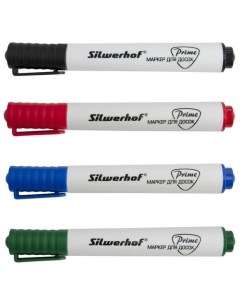 Набор маркеров для досок Prime 4 цвет скошенный пишущий наконечник 12 шт кор Silwerhof
