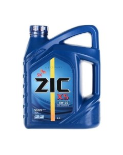 Моторное масло X5 5W 30 4л полусинтетическое Zic