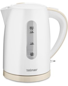 Чайник ZCK7616I 1 7л 2200Вт закрытая спираль пластик белый бежевый 71504666P Zelmer