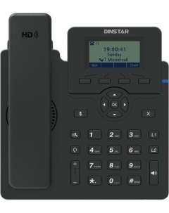 VoIP телефон C60S 2 линии 2 SIP аккаунта монохромный дисплей черный C60S Dinstar