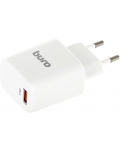 Сетевое зарядное устройство BUWG1 18Вт USB Quick Charge 3A белый BUWG18P100WH Buro