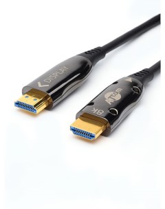 Кабель HDMI 19M HDMI 19M v2 1 4K 8K 10 м черный HIGH speed Metal gold Optical AT8880 Atcom